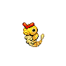 Shiny Caterpie as it appears in Brilliant Diamond & Shining Pearl