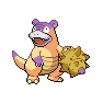 Shiny Galarian Slowbro as it appears in Scarlet & Violet