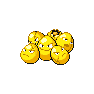 Shiny Exeggcute as it appears in Brilliant Diamond & Shining Pearl