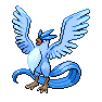 Shiny Articuno as it appears in Scarlet & Violet