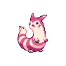 Shiny Furret as it appears in Brilliant Diamond & Shining Pearl