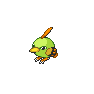 Shiny Natu as it appears in Brilliant Diamond & Shining Pearl