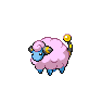 Shiny Mareep as it appears in Brilliant Diamond & Shining Pearl