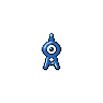 Shiny Unown as it appears in Brilliant Diamond & Shining Pearl