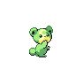 Shiny Teddiursa as it appears in Scarlet & Violet