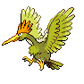 Shiny Fearow as it appears in Brilliant Diamond & Shining Pearl