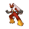 Shiny Blaziken as it appears in Brilliant Diamond & Shining Pearl