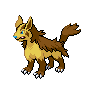 Shiny Mightyena as it appears in Scarlet & Violet