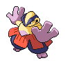 Shiny Hariyama as it appears in Brilliant Diamond & Shining Pearl