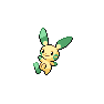 Shiny Minun as it appears in Scarlet & Violet