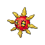 Shiny Solrock as it appears in Sword & Shield