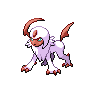 Shiny Absol as it appears in Sword & Shield