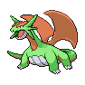 Shiny Salamence as it appears in Scarlet & Violet
