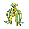 Shiny Deoxys as it appears in Scarlet & Violet