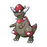 Shiny Rampardos as it appears in Brilliant Diamond & Shining Pearl