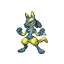 Shiny Lucario as it appears in Brilliant Diamond & Shining Pearl