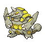 Shiny Rhyperior as it appears in Brilliant Diamond & Shining Pearl