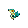 Shiny Snivy as it appears in Scarlet & Violet