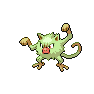 Shiny Mankey as it appears in Scarlet & Violet