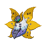 Shiny Volcarona as it appears in Scarlet & Violet