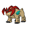 Shiny Terrakion as it appears in Scarlet & Violet