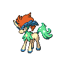 Shiny Keldeo as it appears in Scarlet & Violet
