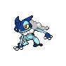 Shiny Frogadier as it appears in Scarlet & Violet