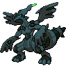 Shiny Zekrom as it appears in Black & White