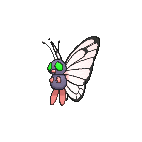 Shiny Butterfree as it appears in Omega Ruby & Alpha Sapphire