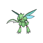 Shiny Scyther as it appears in X & Y