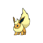 Shiny Flareon as it appears in X & Y