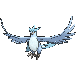 Shiny Articuno as it appears in Omega Ruby & Alpha Sapphire