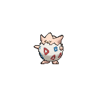 Shiny Togepi as it appears in Omega Ruby & Alpha Sapphire