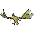Shiny Fearow as it appears in Omega Ruby & Alpha Sapphire
