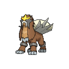 Shiny Entei as it appears in X & Y