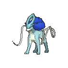 Shiny Suicune as it appears in X & Y