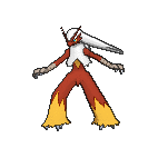 Shiny Blaziken as it appears in X & Y
