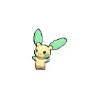 Shiny Minun as it appears in X & Y