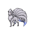 Shiny Ninetales as it appears in X & Y