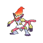 Shiny Infernape as it appears in Omega Ruby & Alpha Sapphire