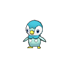 Shiny Piplup as it appears in X & Y