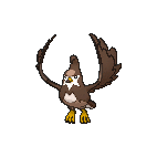 Shiny Staravia as it appears in Omega Ruby & Alpha Sapphire