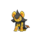 Shiny Luxio as it appears in X & Y