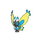 Shiny Mothim as it appears in X & Y