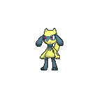 Shiny Riolu as it appears in X & Y