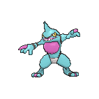 Shiny Toxicroak as it appears in X & Y