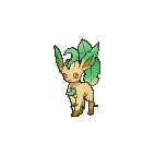 Shiny Leafeon as it appears in Omega Ruby & Alpha Sapphire