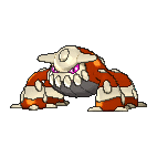 Shiny Heatran as it appears in X & Y
