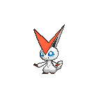 Shiny Victini as it appears in X & Y