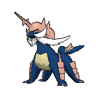 Shiny Samurott as it appears in X & Y